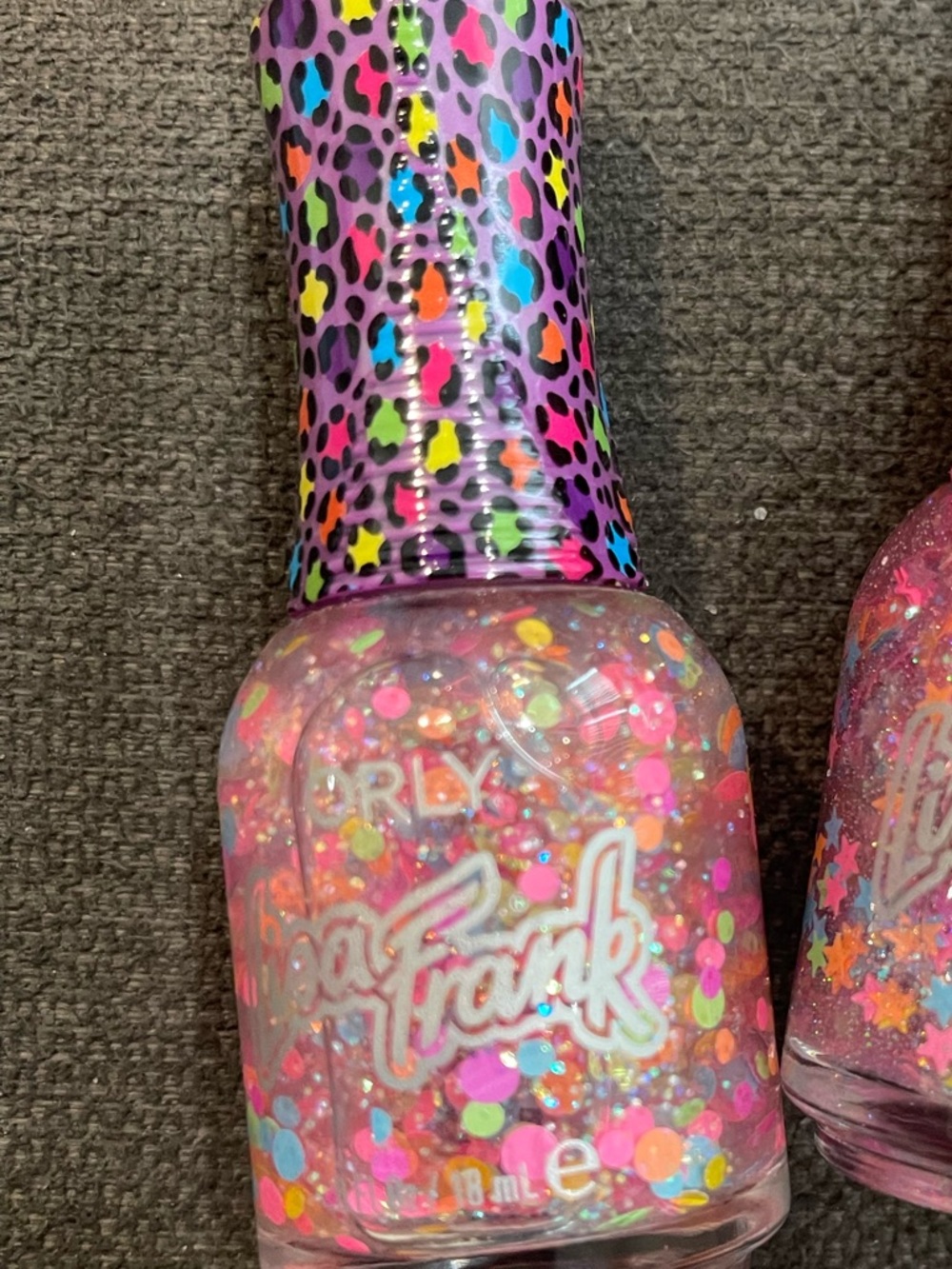 Rare!! Lisa Frank Multicolor - Pink Base with Neon Confetti
